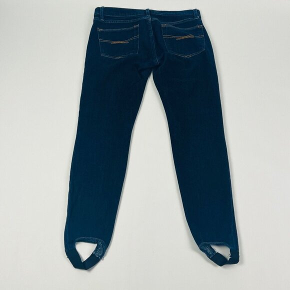 Gap 1969 Legging Jean Womens Jeans Size 4/27 A Blue Stretch Dark Wash Stirrups - Picture 2 of 10
